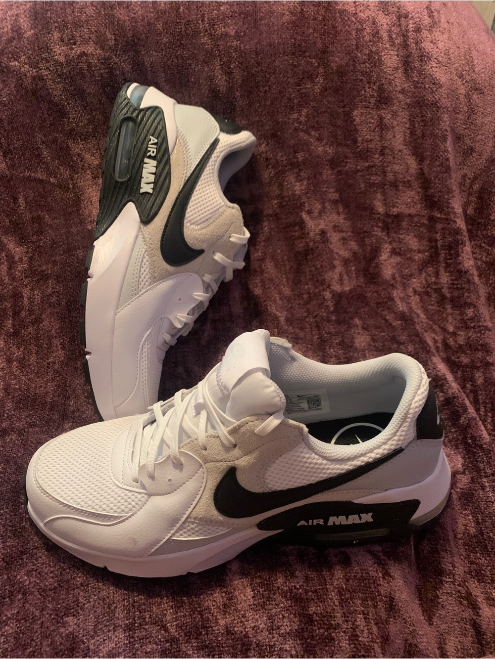 Nike White and Black Air Max Running Sneakers